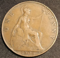 GRANDE BRETAGNE - 1 PENNY 1906 - Edouard VII - KM 794.2 - D. 1 Penny