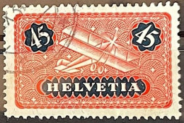 Schweiz Suisse 1923: "Biplane" Zu F8y (glatt) Mi 183x Yv PA8 (lisse) Mit Eck-Stempel Vom ?.X.34 (Zu CHF 13.00) - Usados