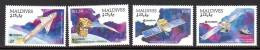 Maldives 1372/75 Navette , Space Shuttle , Satellite - Etats-Unis