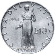 VATICANO  PIO XII 10 Lire ANNO 1951 - Vatican