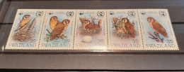 Swaziland Set 5 Stamps Mint Birds Wwf High Value - Hiboux & Chouettes