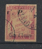 COTE D'IVOIRE - 1904 - Colis Postaux N°YT. 13 - Type Duval 1f Rose Sur Paille - Oblitéré / Used - Oblitérés