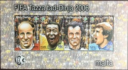 Malta 2006 World Cup Minisheet MNH - Malte