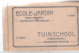 Anderlecht Ecole Jardin Carnet Complet De 12 Cartes - Anderlecht