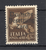 1943 Zara Occupazione Tedesca N.2 50 Centesimi Bruno Posta Aerea USATO - Ocu. Alemana: Zara