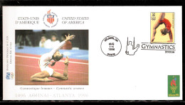 ATLANTA 1996 BUSTA UFFICIALE CIO OFFICIEL IOC COVER GYMNASTICS  AFFRANCATURA USA - Gymnastics