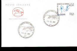 2003 ANNULLO FDC  Lo Sport Italiano. Campionati Del Mondo Di Sci Nordico, Val Di Fiemme. - Sci