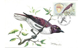 Maxim Card, Plum-Coloured Scarlet, Mibratory Bird, Vena, 1983 - Venda