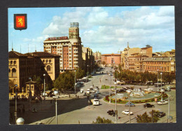 Espagne -n° 357 - ZARAGOZA - Plaza (Place) Del Paraiso Y Paseo (Promenade) De Pamplona - Nombreuses Vieilles Voitures - Zaragoza