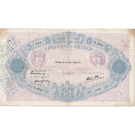 France, 500 Francs, Bleu Et Rose, 1938, K.2809, TB, Fayette:31.8, KM:88c - 500 F 1888-1940 ''Bleu Et Rose''