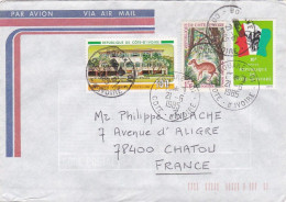 Côte D'Ivoire--1985--lettre BOUAKE 01 Pour CHATOU-78 (France)--timbres Divers......cachets - Côte D'Ivoire (1960-...)