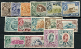 CHYPRE - YVERT 156 A 170  - ELISABETH II -  AVEC CHARNIERE - Cyprus (...-1960)