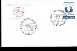 2003 ANNULLO FDC  Lo Sport Italiano. Universiadi Invernali Di Tarvisio 2003. - Invierno