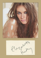 Elizabeth Hurley - Actress And Model - Cut Signature + Photo - 90s - COA - Acteurs & Comédiens