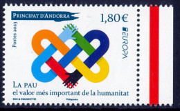 ANDORRA French EUROPA 2023 "Peace, The Highest Value Of Humanity" 1v*** - 2023