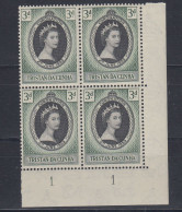 Tristan Da Cunha 1953 Coronation 1v Bl Of 4 (corner) ** Mnh (TDC155) - Tristan Da Cunha