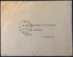 France, TAD *PP* PERONNE 29.4.1935 Sur Enveloppe Pour Bazas - (B1994) - 1921-1960: Modern Tijdperk