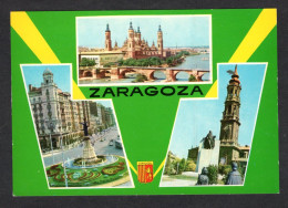 Espagne - N°23 - ZARAGOZA - Multi Vues - Ebro Et Basilique Du Pilar, Place D'Espagne, Monument à Goya, Tour De La Seo - Zaragoza