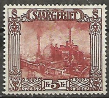 Saar Sarre Saargebiet 1922-23 Aciéries, 1 Val MH, Y&T= 100 - Fabbriche E Imprese