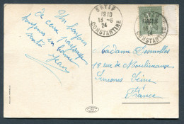 RC 27148 ALGERIE 1924 - 15c SEMEUSE LIGNÉE OBLITERATION SÉTIF / CONSTANTINE POUR LA FRANCE - Lettres & Documents