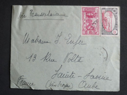 DK 18 NIGER  BELLE  LETTRE TRANSAHARIENNE  1937  NIAMEY A STE SAVINE FRANCE  +AFF. INTERESSANT+ - Storia Postale