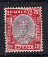 Malaya - Pahang: 1935/41   Sultan Abu Bakar    SG40     25c    MH - Pahang