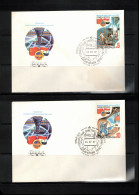 Russia USSR 1987 Space / Weltraum Interkosmos Space Cooperation Russia-Syria Interesting Covers - UdSSR