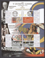 Ghana - SUMMER OLYMPICS STOCKHOLM 1912 - Large MNH Sheet - Summer 1912: Stockholm