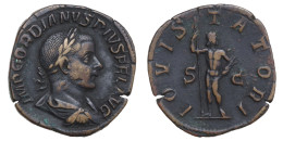 CCG Certified! Gordian III Æ Sestertius. Rome, AD 241-243: IOVI STATORI - L'Anarchie Militaire (235 à 284)