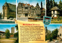 73207126 Butzbach Schloss Brunnen Fachwerkhaeuser Wehrgang Rathaus Butzbach - Butzbach