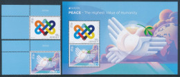 JERSEY EUROPA 2023 "Peace, The Highest Value Of Humanity" Set Of 2v & Minisheet"* - 2023