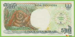 Voyo INDONESIA 500 Rupiah 1992/1993 P128b B586b PJT UNC Orangutan - Indonesië