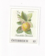 ÖSTERREICH -Heimische OBSTSORTEN Schätze Aus Dem Postarchiv - QUITTE - Personalisierte Briefmarke ** Postfrisch - Francobolli Personalizzati