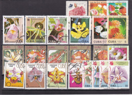 LOT 23  TIMBRES OBLITERES THEME FLEURS - Collections, Lots & Series