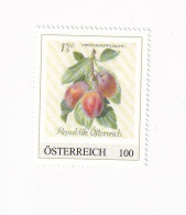 ÖSTERREICH -Heimische OBSTSORTEN Schätze Aus Dem Postarchiv - VIKTORIAPFLAUME - Personalisierte Briefmarke ** Postfrisch - Timbres Personnalisés