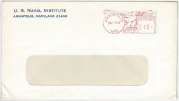 Vereinigte Staaten / USA 1967, Briefumschlag Freistempel / EMA / Meterstamp U.S. Naval Institute Annapolis, Adler/Eagle - Brieven En Documenten