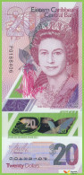 Voyo EAST CARIBBEAN 20 Dollars ND/2019 P58 B242a PQ UNC Polymer Queen Elisabeth II - Ostkaribik