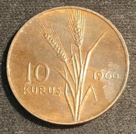 TURQUIE - TURKEY - 10 KURUS 1966 - KM 891.1 - ( 4 Gr. ) - Turquie