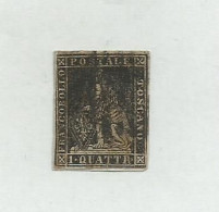 4 CRAZIE NERO 1851  SU FRAMMENTO - Toscana