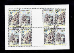 Bloc 2000  De 4X2 Timbres Dunajca Vahu  YT 312/313 Oblitéré /  Sheet 2000 Used Mi 359/360 - Hojas Bloque