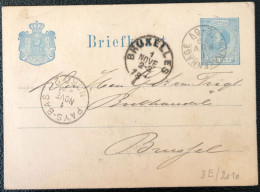 Pays-Bas, Entier-carte De 's Gravenhage (La Haye) - Cachet PAYS-BAS NORD 2, 1.11.1879 - (A437) - Postwaardestukken