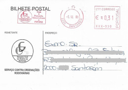 Portugal , 2003 , Advertising  Postmark Of  Governo Civil De Santarém - Storia Postale