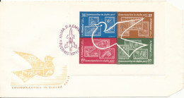 Romania FDC Mini Sheet Space Exploration 27-6-1962 With Cachet - FDC