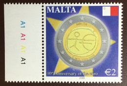 Malta 2009 Euro Anniversary MNH - Malte