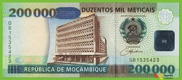 Voyo MOZAMBIQUE 200000 Meticais 2003 P141 B226a GB UNC Dancers - Mozambique