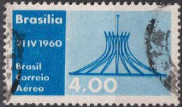 1960 Brasilien AEREO ° Mi:BR 980, Sn:BR C96, Yt:BR PA84, Metropolitan Cathedral Of Brasilia - Usados