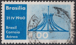 1960 Brasilien AEREO ° Mi:BR 980, Sn:BR C96, Yt:BR PA84, Metropolitan Cathedral Of Brasilia - Luftpost