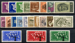 CHYPRE - YVERT 189 A 209  - ANNEE COMPLETE 1962 -  SANS CHARNIERE - Cyprus (...-1960)