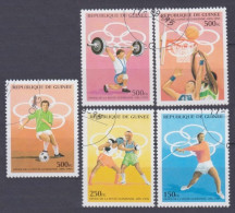 1995 Guinea 1521-1525 Used 1996 Olympic Games In Atlanta 3,80 € - Zomer 1996: Atlanta