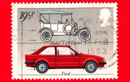 INGHILTERRA - GB - GRAN BRETAGNA - Usato - 1982 - Automobili - British Motor Cars -  Ford 'Modello T' E 'Escort' - 19 ½ - Used Stamps